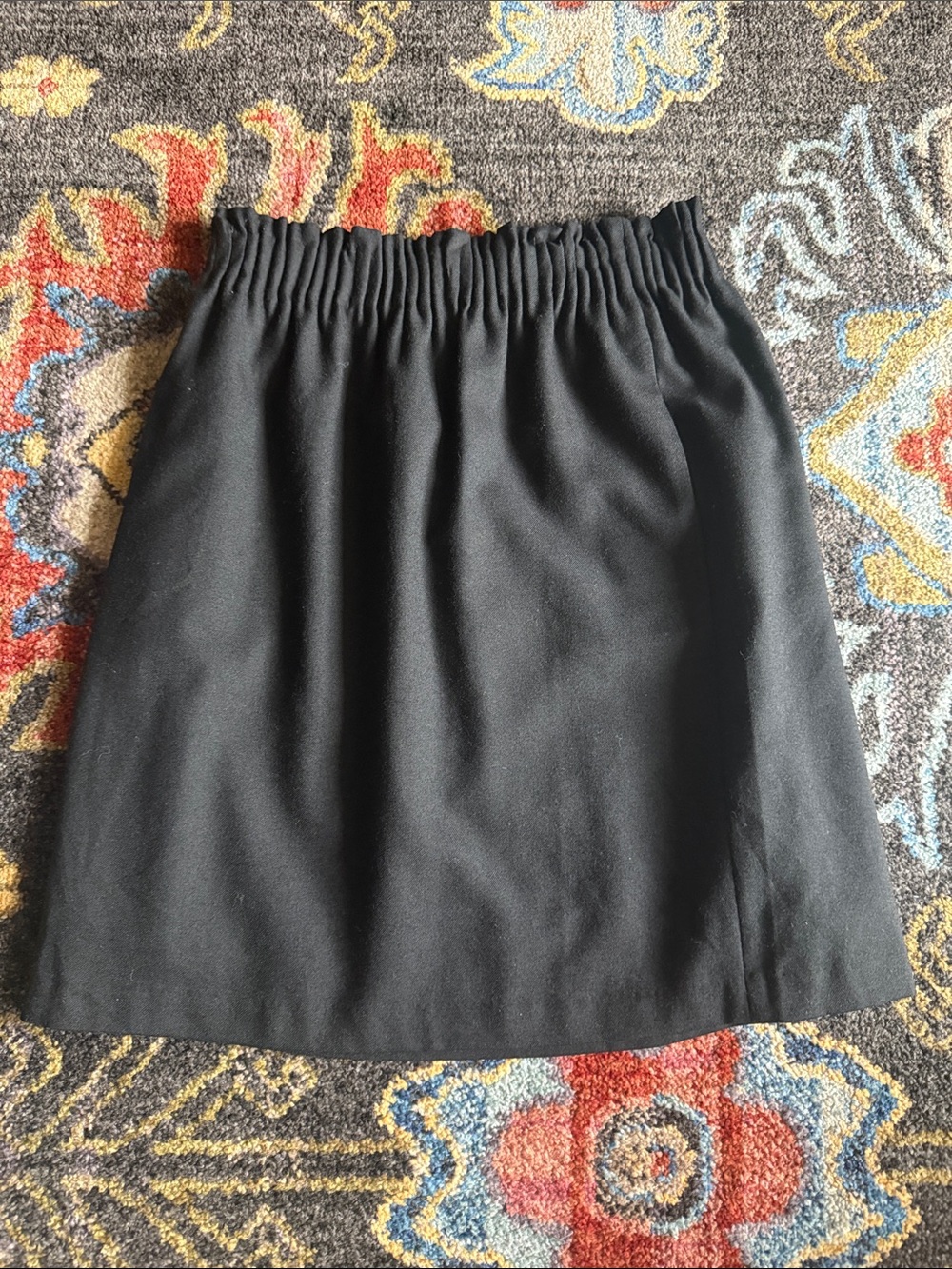 J. Crew Black Elastic-Waist Pencil Skirt